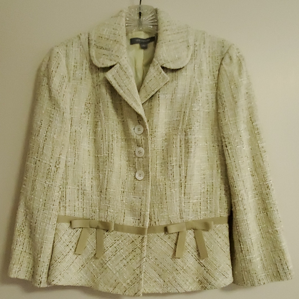 Ann Taylor 3/4 Sleeve Tweed Jacket/Blazer Size 0